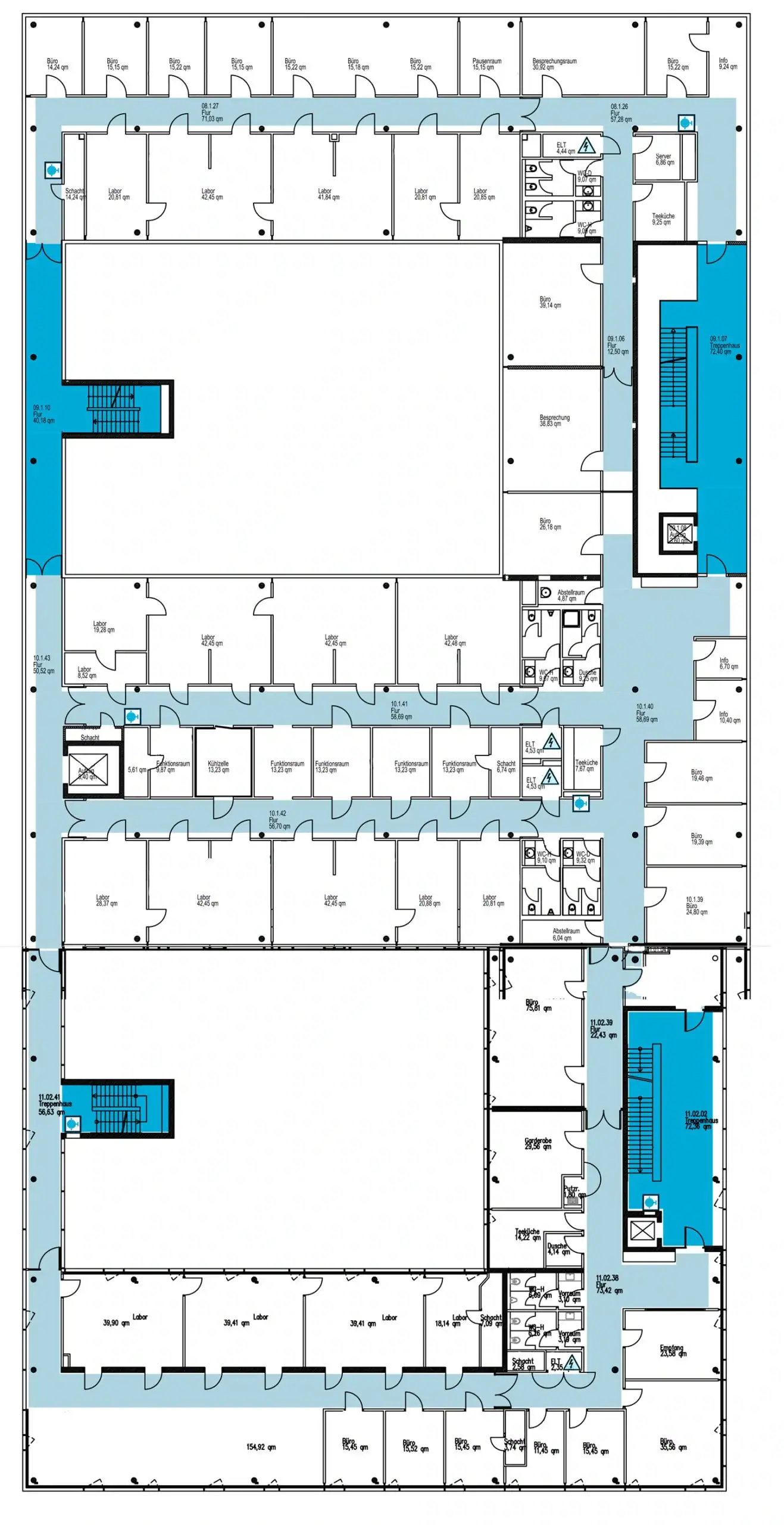 Grundriss der IZB Laboreinheiten